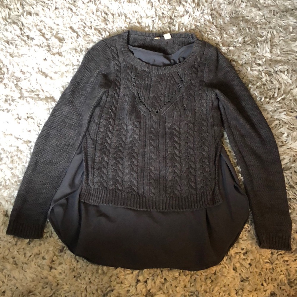 Gray Anthropologie Sweater.
